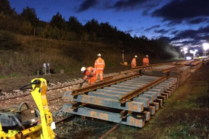 Track replacement taking place