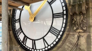 Scarborough station - clock face completed
