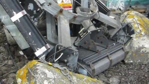 Close-up of the lighting mast